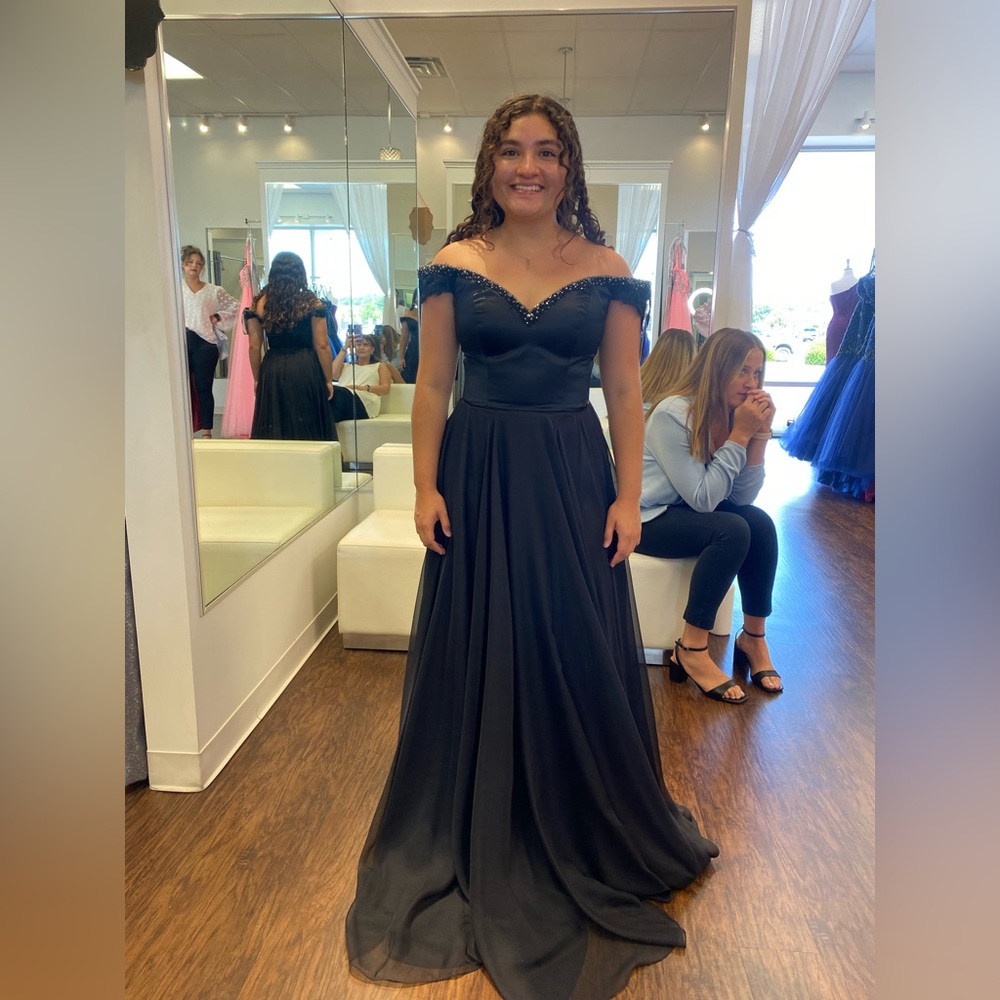 Sherri Hill 53549 black prom dress